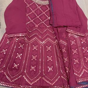 Purple Indian Sharara Suit - brand new